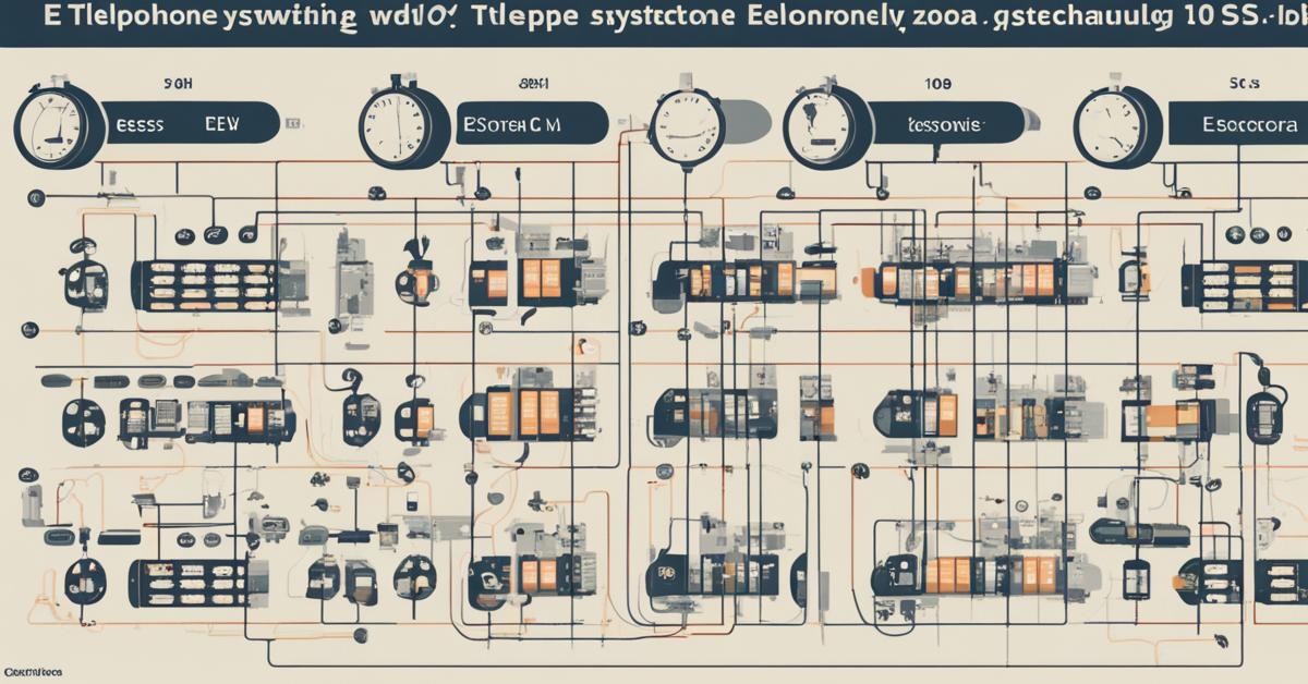 Ilustracja przedstawiająca ewolucję systemów central telefonicznych w Polsce.