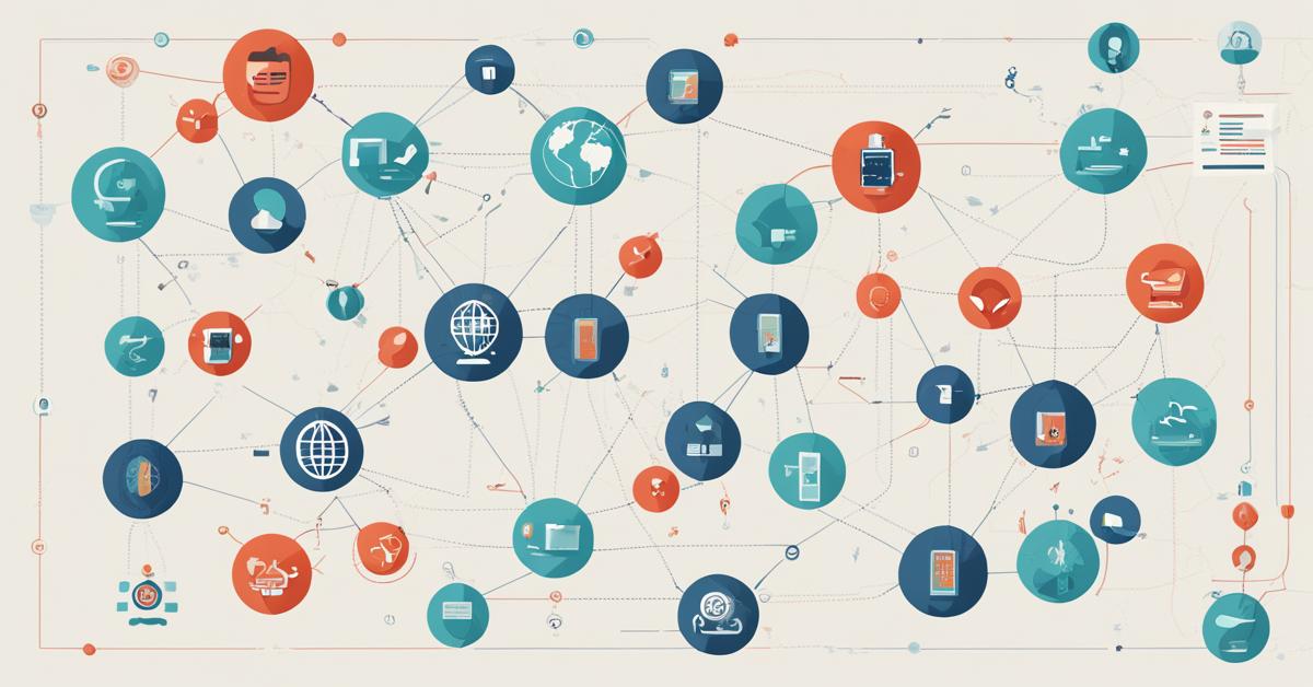 Infografika prezentująca sieć połączeń telefonicznych z Meksyku do różnych krajów, z kodem +52.